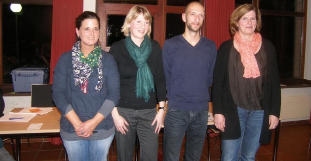 Der neue Vorstand: Stefanie Weiß, Britta Nowack, Sven Kemmer und Gaby Klönhammer (von links)