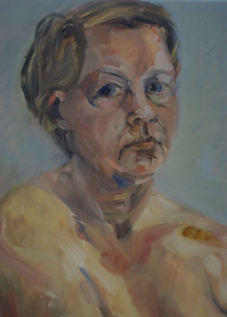Selbstporträt der Malerin Regina Schween