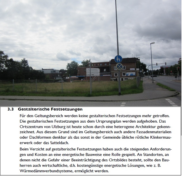 Ausschnitt aus dem Bebauungsplan-Entwurf für die Ecke Hamburger Straße/Gartenstraße, Stand: Juli 2016