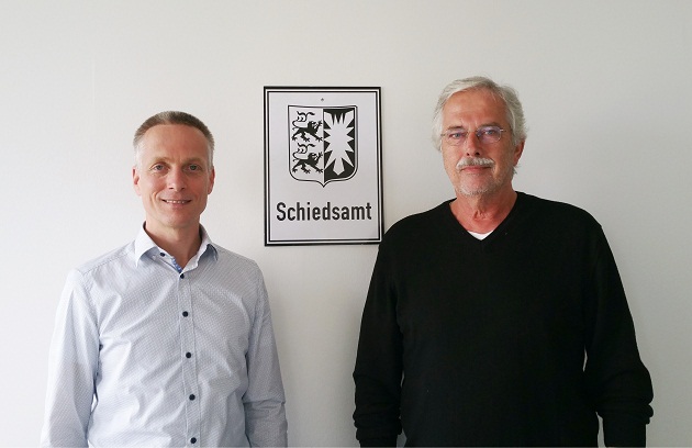 Schiedsmann Guido Stock (links) mit seinem neuen Stellvertreter Ortwin Pawel