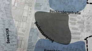 Auch die von der Gemeinde in Auftrag gegebene Innenentwicklungspotientialanalyse ist für den Beckersbergring Mehrfamilienhausbebauungvorgesehen