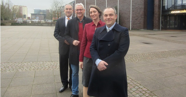 Eine(r) wird ab dem Sommer neuer Bürgermeister: Sascha Klupp , Holger Diehr (CDU), Ulrike Schmidt (SPD-nah), oder Valentin Deck